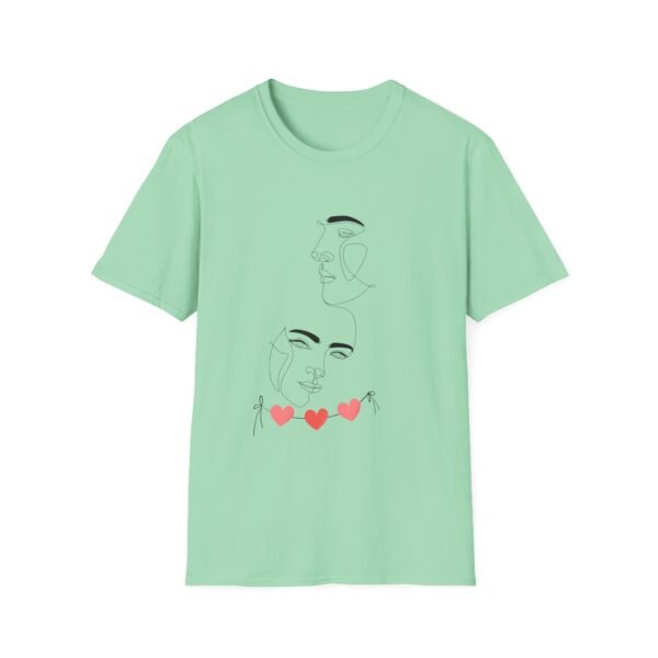 Minimalist Love T-Shirt - Artistic Face Design, Gifts for Her, Graphic Tee, Casual Wear, Valentine's Day - Image 45