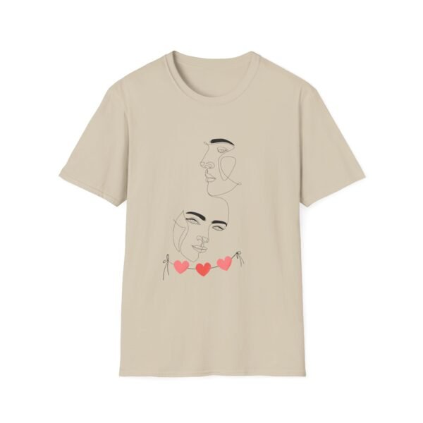 Minimalist Love T-Shirt - Artistic Face Design, Gifts for Her, Graphic Tee, Casual Wear, Valentine's Day - Image 5