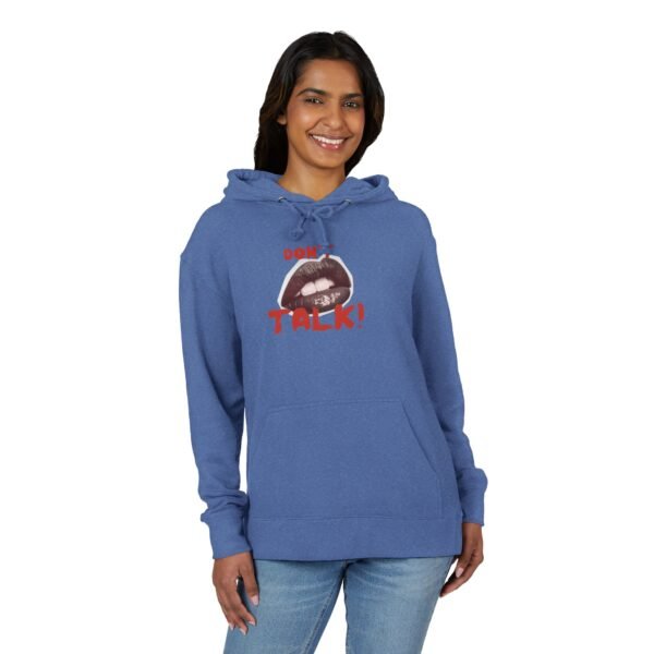 Bold Statement Unisex French Terry Hoodie | Casual Wear, Street Style, Gift Idea, Cozy Fashion, Feminist Apparel, Don't Talk Design - Image 11