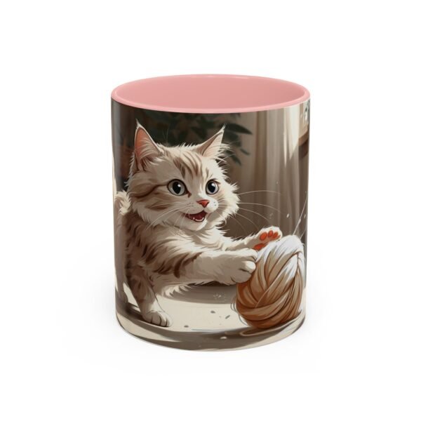 Cat-Themed Accent Coffee Mug, Playful Kitty Design, Perfect Gift for Cat Lovers, Unique Pet Lover Cup, Fun Home Decor, Birthday and [...] - Image 9