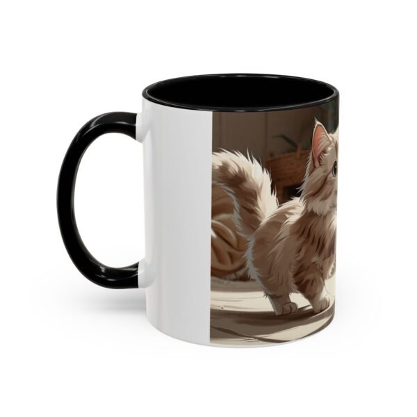 Cat-Themed Accent Coffee Mug, Playful Kitty Design, Perfect Gift for Cat Lovers, Unique Pet Lover Cup, Fun Home Decor, Birthday and [...] - Image 3