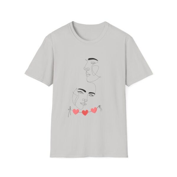 Minimalist Love T-Shirt - Artistic Face Design, Gifts for Her, Graphic Tee, Casual Wear, Valentine's Day - Image 9