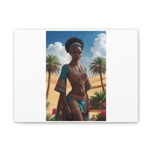 Canvas Wall Art, Bohemian Decor, Afrocentric Images, Home Wall Art, Art for Living Room, Vibrant Artwork, Gift for Her