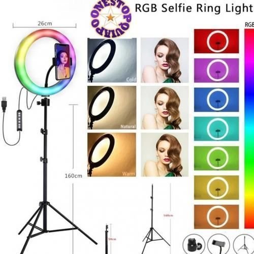 astro lightning rgb ring light 26 cm avec tripode astro lightning rgb ring light 26 cm avec tripode