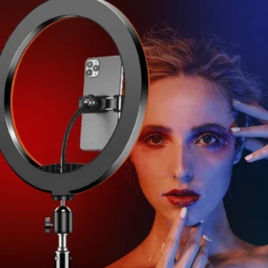 Home astro lightning rgb ring light 26 cm avec tripode